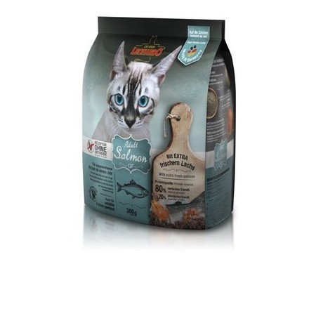 33684c000 Сухой беззерновой корм Leonardo Adult Salmon GF для взрослых кошек с чувствительным пищеварением с лососем - 300 г