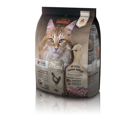 Сухой беззерновой корм Leonardo Adult Maxi GF для взрослых кошек крупных пород с птицей - 300 г