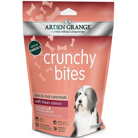 Лакомство Arden Grange Crunchy Bites для собак с лососем - 225 г