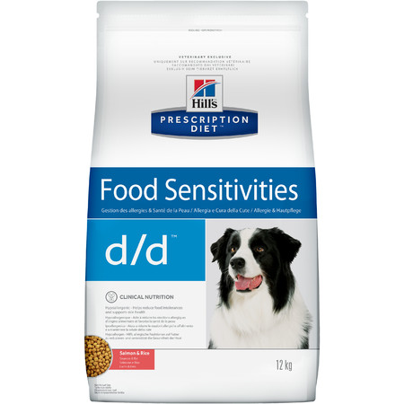 34035c000 Hill's Prescription Diet d/d Food Sensitivities сухой диетический корм для собак для поддержания здоровья кожи и при пищевой аллергии с лососем и рисом