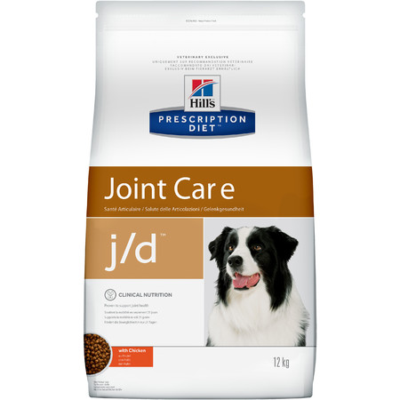 34037c000 Hill's Prescription Diet j/d Joint Care сухой диетический корм для собак для поддержания здоровья суставов с курицей