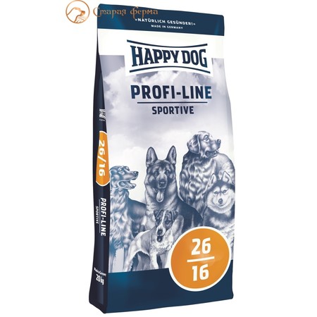 34078c000 Сухой корм Happy Dog Profi-Line Sport 26/16 для взрослых собак уличного содержания и взрослых собак с высокой активностью - 20 кг