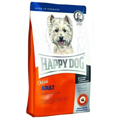 Сухой корм Happy Dog Supreme Fit & Well Adult Mini для взрослых собак мелких пород с птицей и лососем