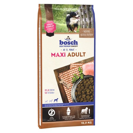 34106c000 Сухой корм Bosch Adult Maxi для взрослых собак крупных пород с мясом домашней птицы