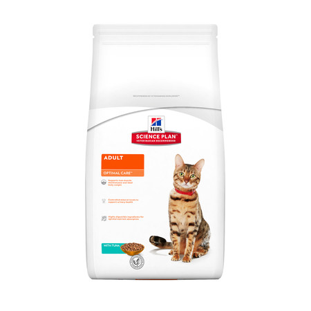 34157c000 Hill's Science Plan Optimal Care сухой корм для кошек от 1 до 6 лет с тунцом - 2 кг
