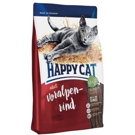 34169c000 Сухой корм Happy Cat Fit&Well Adult для кошек с альпийской говядиной