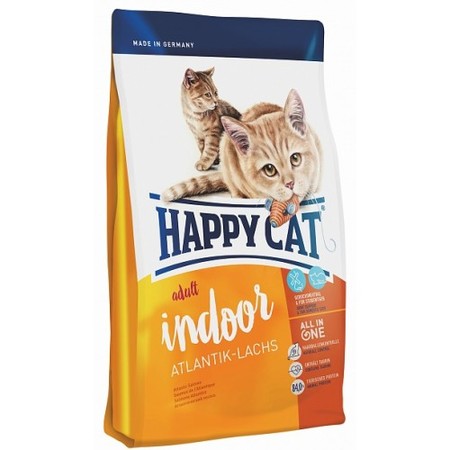 Сухой корм Happy Cat Fit & Well Adult Supreme Indoor для кошек с атлантическим лососем - 4 кг