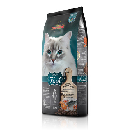 34282c000 Сухой корм Leonardo Adult Fish для взрослых кошек для здоровья кожи и шерсти с океанической рыбой и рисом