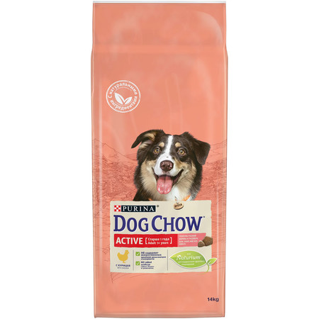 Сухой корм Purina Dog Chow Active для взрослых собак с высоким уровнем активности с курицей - 14 кг