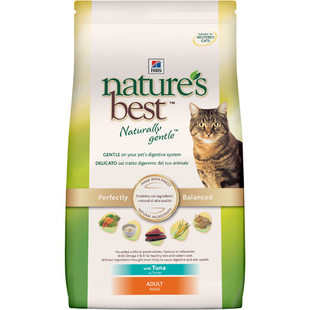 Hill's Natures Best натуральный сухой корм для кошек от 1 до 7 лет с тунцом и овощами