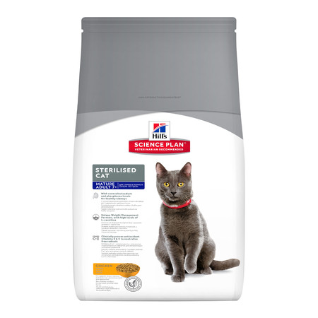 34378c000 Hill's Science Plan Sterilised Cat сухой корм для стерилизованных кошек старше 7 лет с курицей