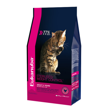 34405c000 Сухой корм Eukanuba Adult Sterilised Weight Control Chicken для взрослых стерилизованных кошек и взрослых кошек с избыточным весом с курицей