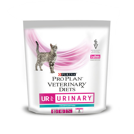 34460c000 Pro Plan Veterinary Diets Feline UR Urinary with Ocean Fish dry 350 гр