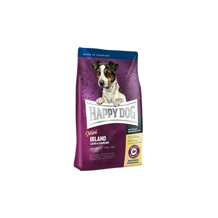 34510c000 Сухой корм Happy Dog Supreme Mini Irland для взрослых собак мелких пород с особыми потребностями с мясом лосося и кролика - 300 г