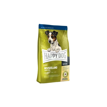 34512c000 Сухой корм Happy Dog Supreme Mini Neuseeland для взрослых собак мелких пород с чувствительным пищеварением и аллергией с ягненком и рисом - 300 г