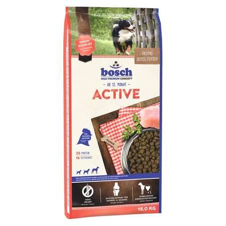 34527c000 Сухой корм Bosch Аctive для взрослых собак с повышенным уровнем активности с мясом домашней птицы