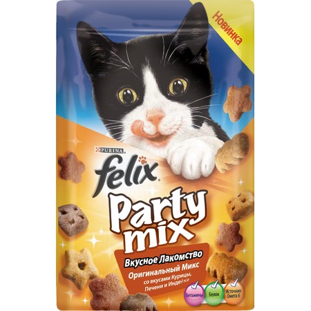 FELIX Party Mix лакомство для кошек Оригинальный Микс Курица