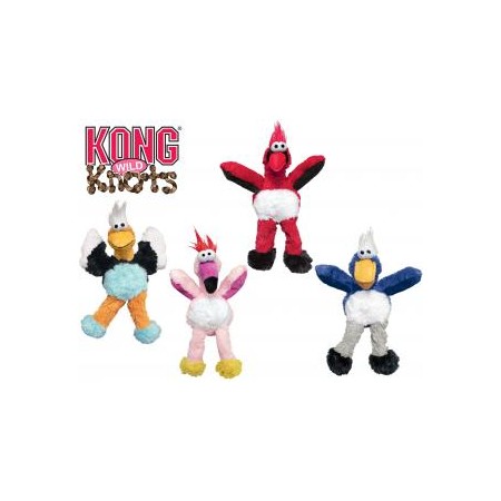 Kong игрушка для мелких и средних собак WildKnots "Дикие птицы" плюш с канатом внутри в ассортименте