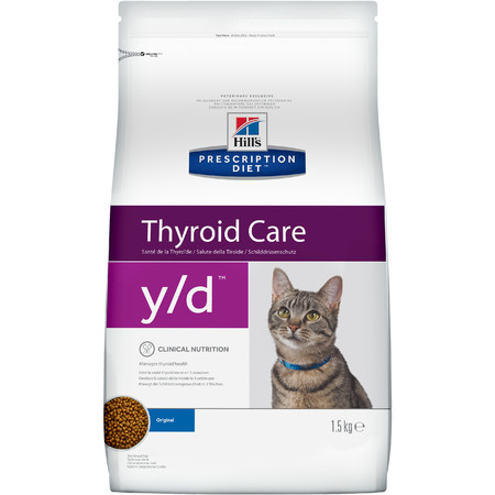 34872c000 Hill's Prescription Diet y/d Thyroid Care сухой диетический корм для кошек диета для поддержания здоровья щитовидной железы - 1