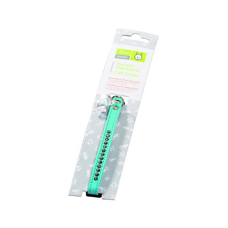 35019c000 Hunter Smart ошейник для кошек со стразами Modern Luxus кожзам бирюзовый