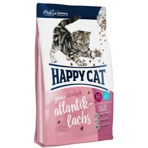 35110c000 Сухой корм Happy Cat Supreme Junior Sterilised Atlantik-Lachs для молодых стерилизованных кошек с лососем - 4 кг