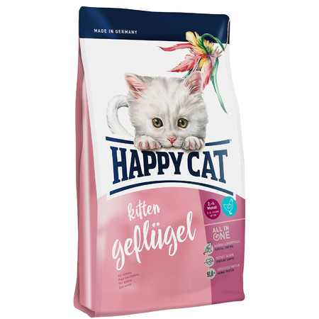 35121c000 Сухой корм Happy Cat Supreme Kitten Geflugel для котят с домашней птицей - 1