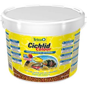 Корм Tetra Cichlid Colour для всех видов цихлид для улучшения окраса - 10 л (ведро)