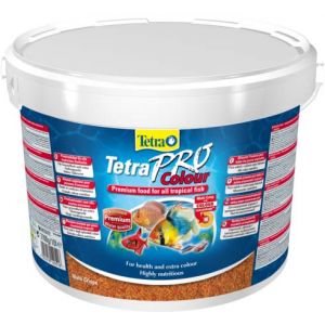 Корм Tetra Pro Color Crisps чипсы для улучшения окраса всех декоративных рыб - 10 л (ведро)