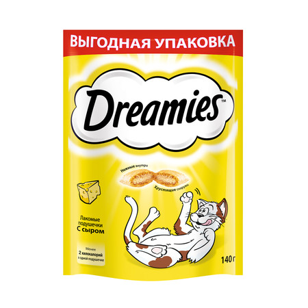 35671c000 Dreamies лакомые подушечки для взрослых кошек с сыром - 140 г