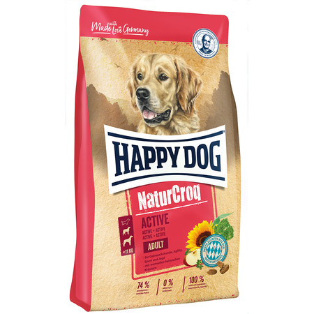 35723c000 Сухой корм Happy Dog NaturCroq Active для взрослых собак всех пород с высоким уровнем активности - 15 кг