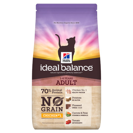 35735c000 Hill's Ideal Balance No Grain натуральный сухой беззерновой корм для взрослых кошек с курицей и картофелем - 1