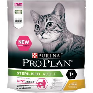 Сухой корм Pro Plan Cat Adult Sterilised для стерилизованных кошек с курицей - 400 г