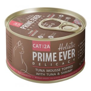 35794c000 Prime Ever Delicacy мусс для взрослых кошек с тунцом и креветками - 80 г