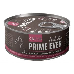 35798c000 Prime Ever влажный корм для взрослых кошек с цыпленком и креветками в желе - 80 г