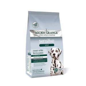 35805c000 Arden Grange GF Sensitive сухой беззерновой корм для собак с деликатным желудком и чувствительной кожей с белой рыбой и картофелем - 6 кг