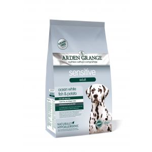 35806c000 Arden Grange GF Sensitive сухой беззерновой корм для собак с деликатным желудком и чувствительной кожей с белой рыбой и картофелем