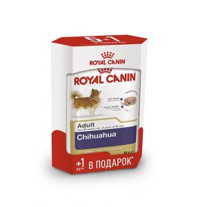 35809c000 Royal Canin Chihuahua Adult паштет для взрослых собак породы чихуахуа 5 шт + 1 шт в подарок - 85 г