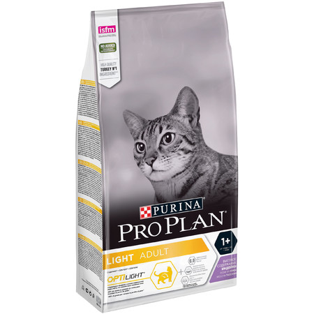 35832c000 Сухой низкокаллорийный корм Pro Plan Cat Adult Light для взрослых кошек с избыточным весом и склонностью к полноте с индейкой