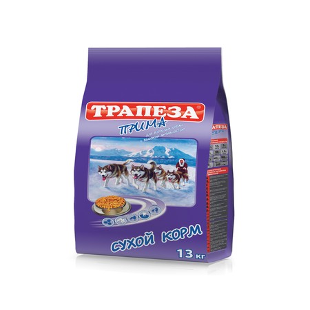 Трапеза Прима сухой корм для активных собак с говядиной