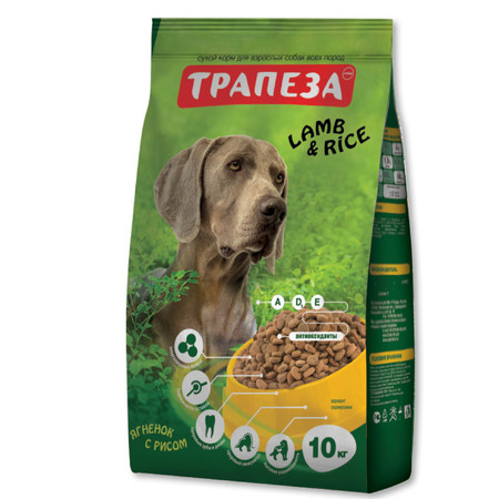 Трапеза сухой корм для собак с ягненком и рисом - 10 кг