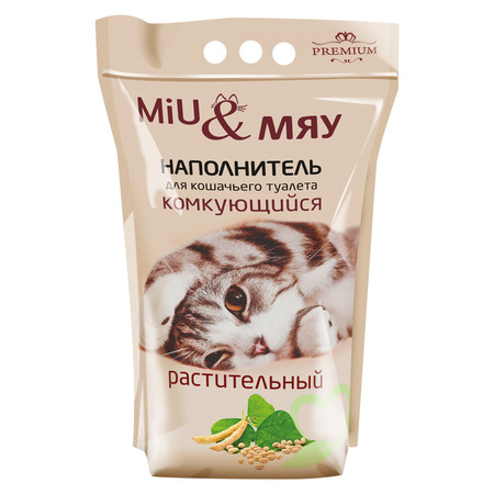 36028c000 Наполнитель Miu & Мяу растительный комкующийся - 6 л
