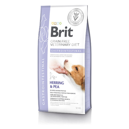 Сухой беззерновой корм Brit VDD Gastrointestinal для взрослых собак при остром и хроническом гастроэнтеритах с сельдью - 12 кг