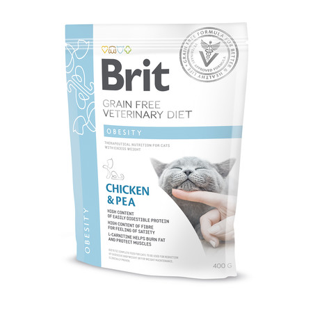 Сухой беззерновой корм Brit VDC Obesity для взрослых кошек с избыточным весом с курицей - 400 г