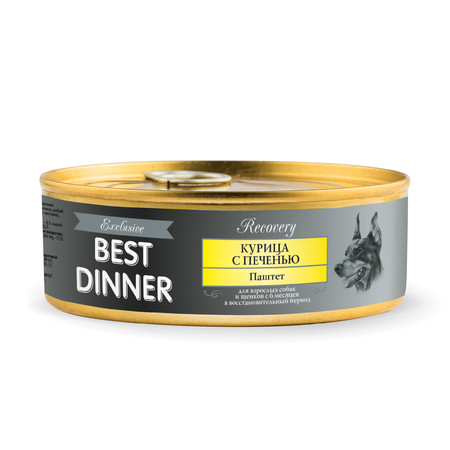 36277c000 Best Dinner Exclusive Recovery консервы для собак при восстановлении паштет с курицей и печенью - 0
