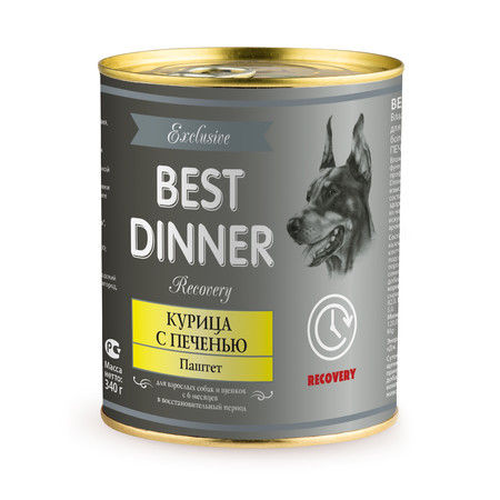 Best Dinner Exclusive Recovery консервы для собак при восстановлении с курицей и печенью - 0