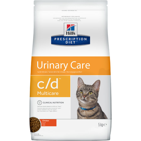 36379c000 Hill's Prescription Diet c/d Multicare Urinary Care сухой диетический корм для кошек для поддержания здоровья мочевыводящих путей с курицей - 5 кг