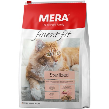 36567c000 Сухой корм Mera Finest Fit Sterilized для стерелизованных кошек с курицей - 10 кг