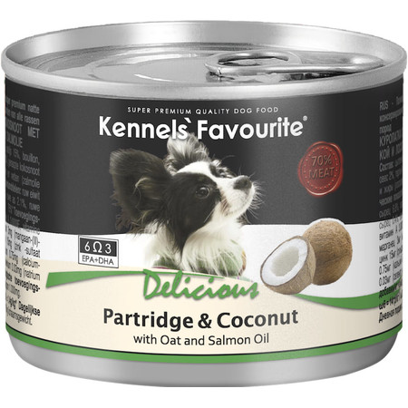 36708c000 Влажный корм Kennels` Favourite Partridge & Coconut для взрослых собак всех пород с куропаткой и кокосом - 200 г
