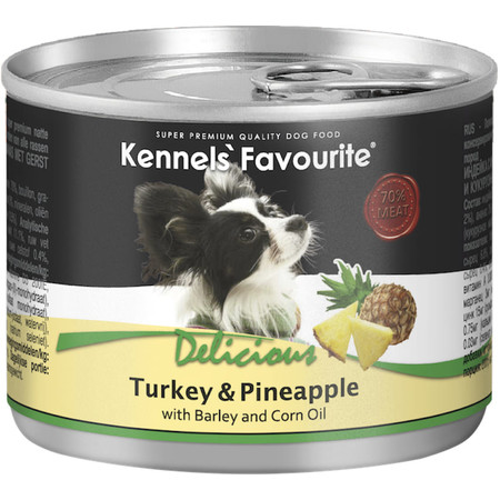 36709c000 Влажный корм Kennels` Favourite Turkey & Pineapple для взрослых собак всех пород с индейкой и ананасом - 200 г