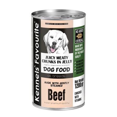 36711c000 Влажный корм Kennels` Favourite Canned Food Beef для взрослых собак всех пород с кусочками говядины в желе - 1